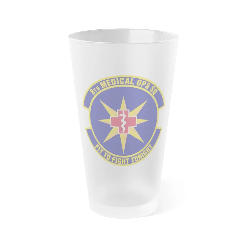 8th Medical Operations Squadron (U.S. Air Force) Frosted Pint Glass 16oz-16oz-Frosted-Go Mug Yourself