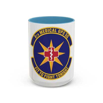 8th Medical Operations Squadron (U.S. Air Force) Accent Coffee Mug 15oz Light Blue - Go Mug Yourself