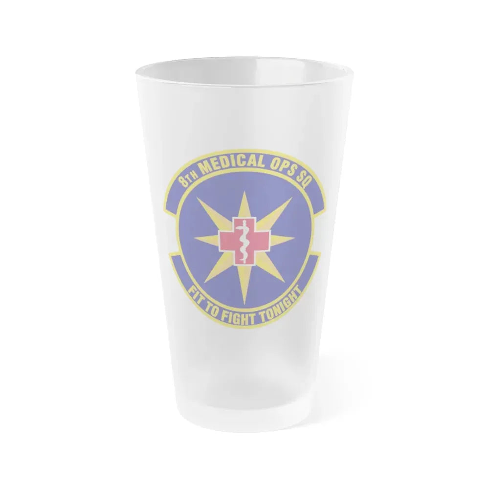 8th Medical Operations Squadron (U.S. Air Force) Frosted Pint Glass 16oz 16oz Frosted - Go Mug Yourself