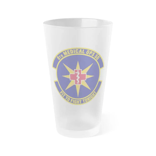 8th Medical Operations Squadron (U.S. Air Force) Frosted Pint Glass 16oz 16oz Frosted - Go Mug Yourself