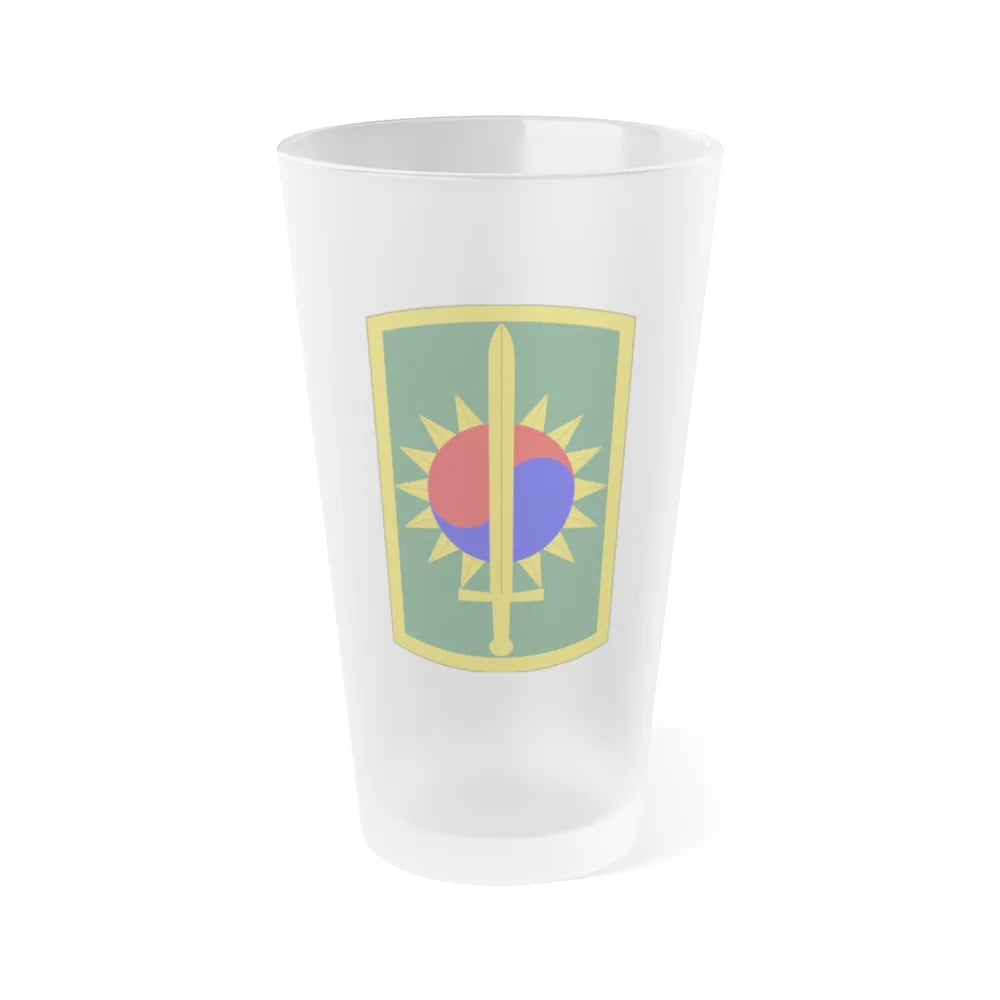 8th Military Police Brigade (U.S. Army) Frosted Pint Glass 16oz-Go Mug Yourself