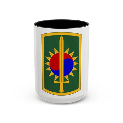 8th Military Police Brigade (U.S. Army) Accent Coffee Mug 15oz Black - Go Mug Yourself