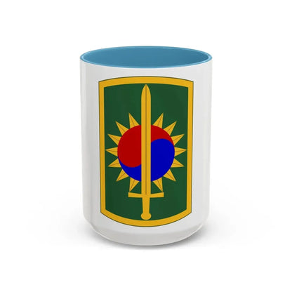 8th Military Police Brigade (U.S. Army) Accent Coffee Mug 15oz Light Blue - Go Mug Yourself