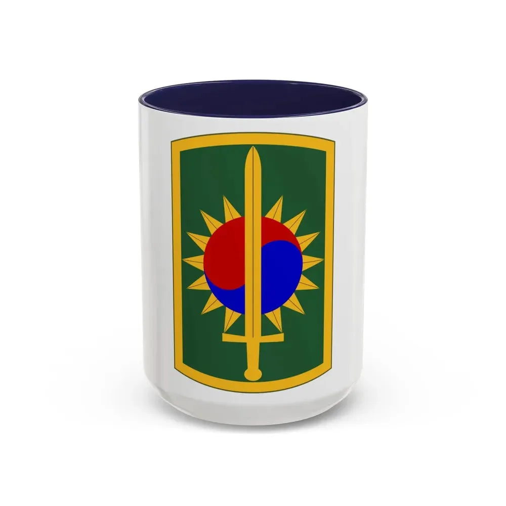 8th Military Police Brigade (U.S. Army) Accent Coffee Mug 15oz Navy - Go Mug Yourself
