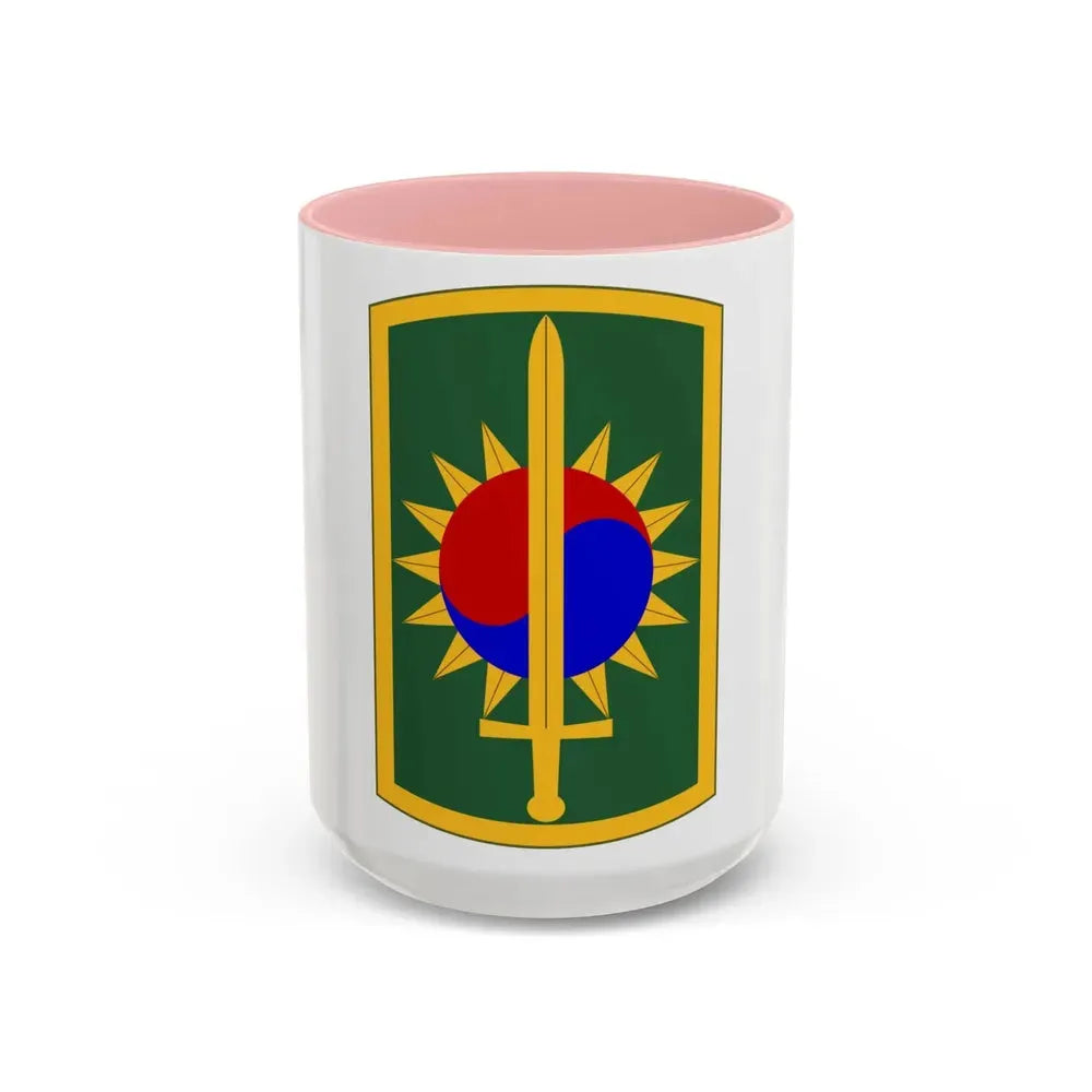 8th Military Police Brigade (U.S. Army) Accent Coffee Mug 15oz Pink - Go Mug Yourself