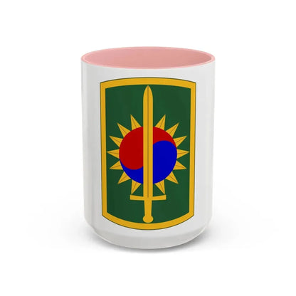 8th Military Police Brigade (U.S. Army) Accent Coffee Mug 15oz Pink - Go Mug Yourself