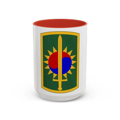 8th Military Police Brigade (U.S. Army) Accent Coffee Mug 15oz Red - Go Mug Yourself