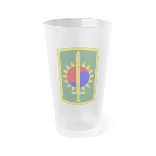 8th Military Police Brigade (U.S. Army) Frosted Pint Glass 16oz Default Title - Go Mug Yourself
