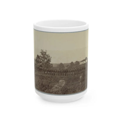 8th U.S. Infantry At Headquarters Army Of Potomac Near Fairfax Court House, Va., June, 1863 (U.S. Civil War) White Coffee Mug-15oz-Go Mug Yourself