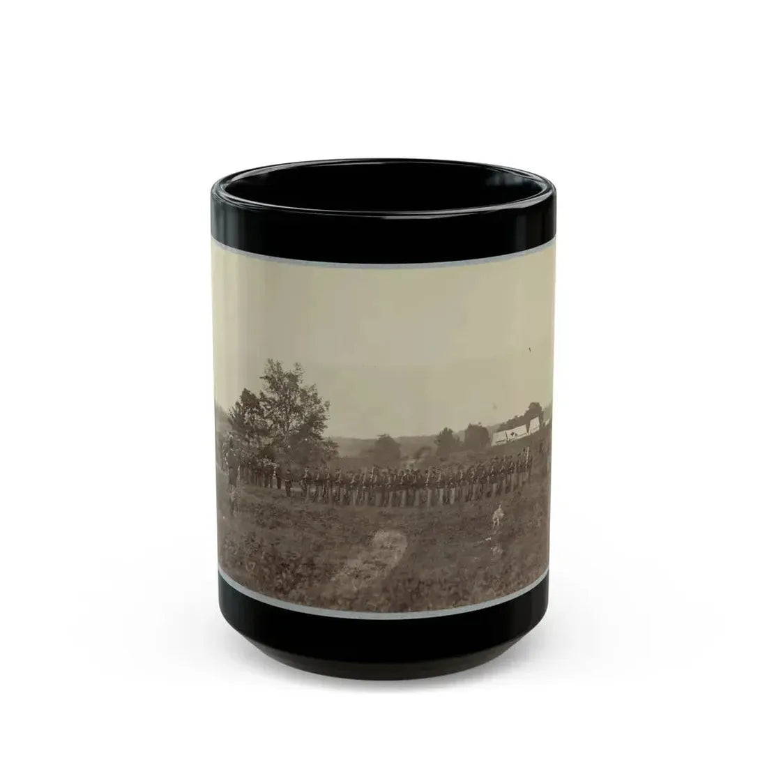 8th U.S. Infantry At Headquarters Army Of Potomac Near Fairfax Court House, Va., June, 1863 (U.S. Civil War) Black Coffee Mug 15oz - Go Mug Yourself