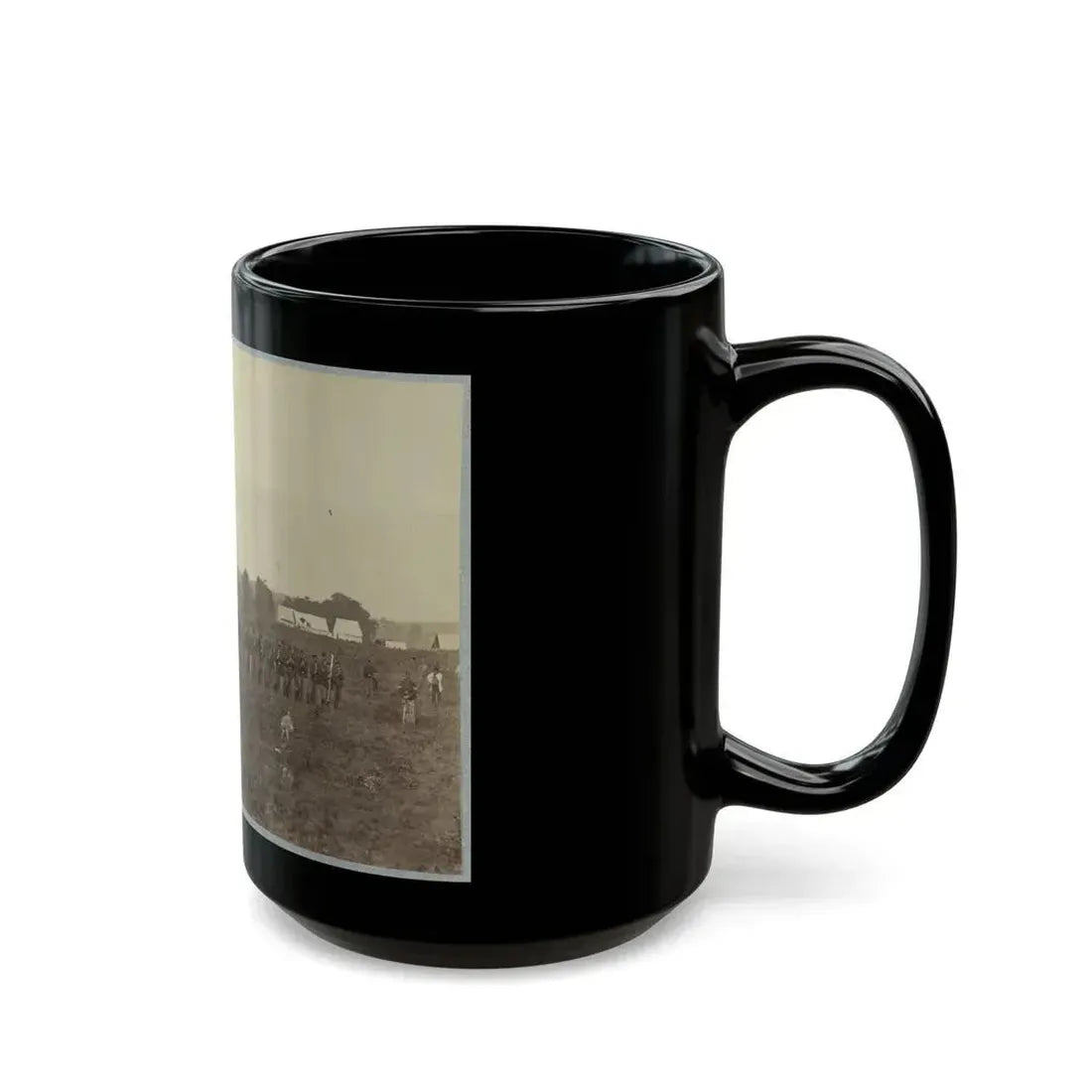 8th U.S. Infantry At Headquarters Army Of Potomac Near Fairfax Court House, Va., June, 1863 (U.S. Civil War) Black Coffee Mug - Go Mug Yourself