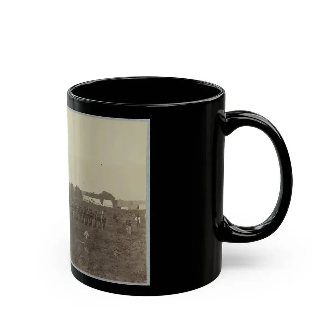 8th U.S. Infantry At Headquarters Army Of Potomac Near Fairfax Court House, Va., June, 1863 (U.S. Civil War) Black Coffee Mug - Go Mug Yourself