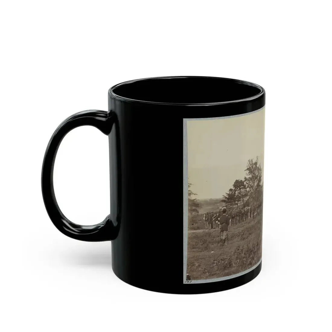 8th U.S. Infantry At Headquarters Army Of Potomac Near Fairfax Court House, Va., June, 1863 (U.S. Civil War) Black Coffee Mug - Go Mug Yourself