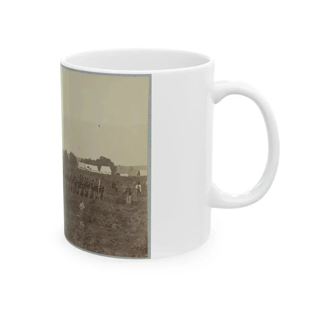8th U.S. Infantry At Headquarters Army Of Potomac Near Fairfax Court House, Va., June, 1863 (U.S. Civil War) White Coffee Mug - Go Mug Yourself