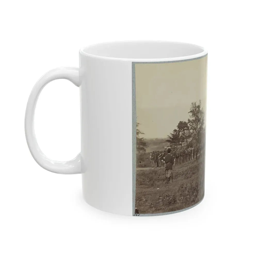 8th U.S. Infantry At Headquarters Army Of Potomac Near Fairfax Court House, Va., June, 1863 (U.S. Civil War) White Coffee Mug - Go Mug Yourself