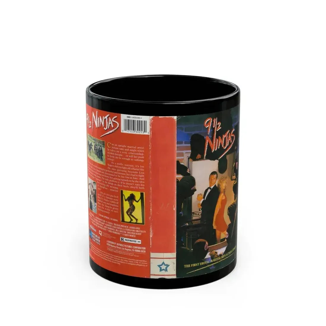 9 AND A HALF NINJAS (VHS COVER) - Black Coffee Mug 11oz - Go Mug Yourself