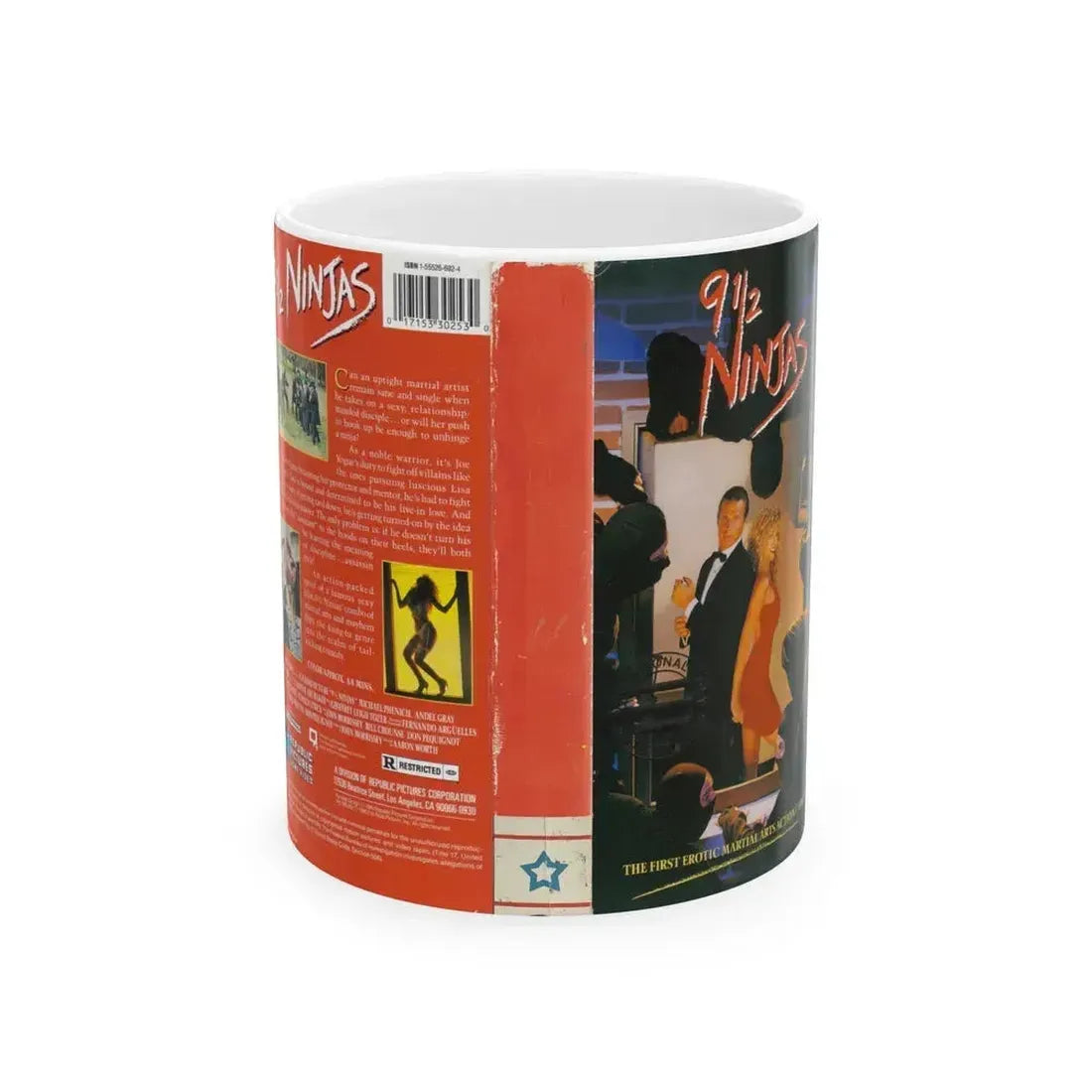 9 AND A HALF NINJAS (VHS COVER) - White Coffee Mug 11oz - Go Mug Yourself