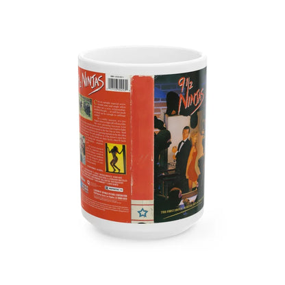 9 AND A HALF NINJAS (VHS COVER) - White Coffee Mug-15oz-Go Mug Yourself