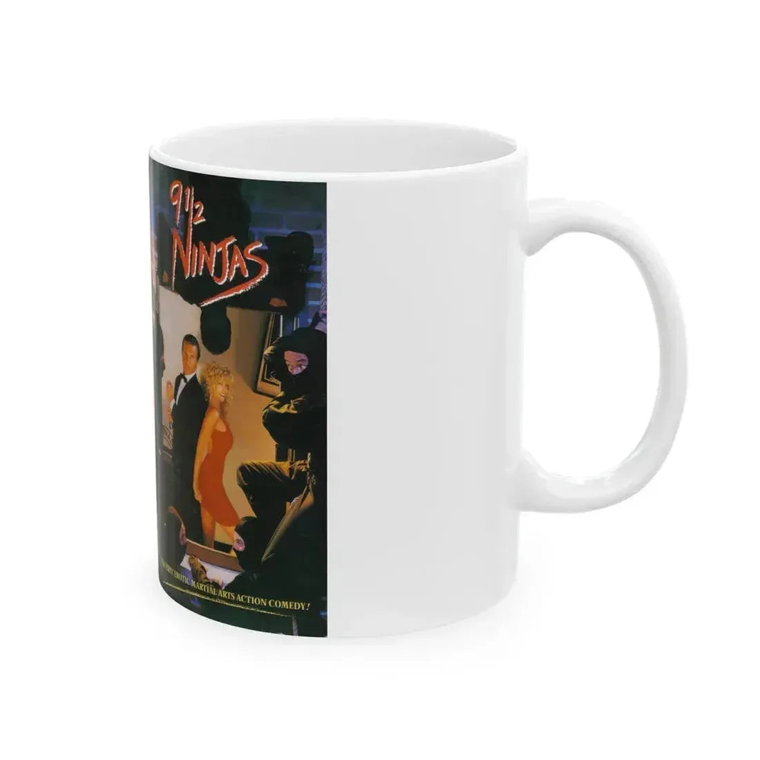 9 AND A HALF NINJAS (VHS COVER) - White Coffee Mug - Go Mug Yourself