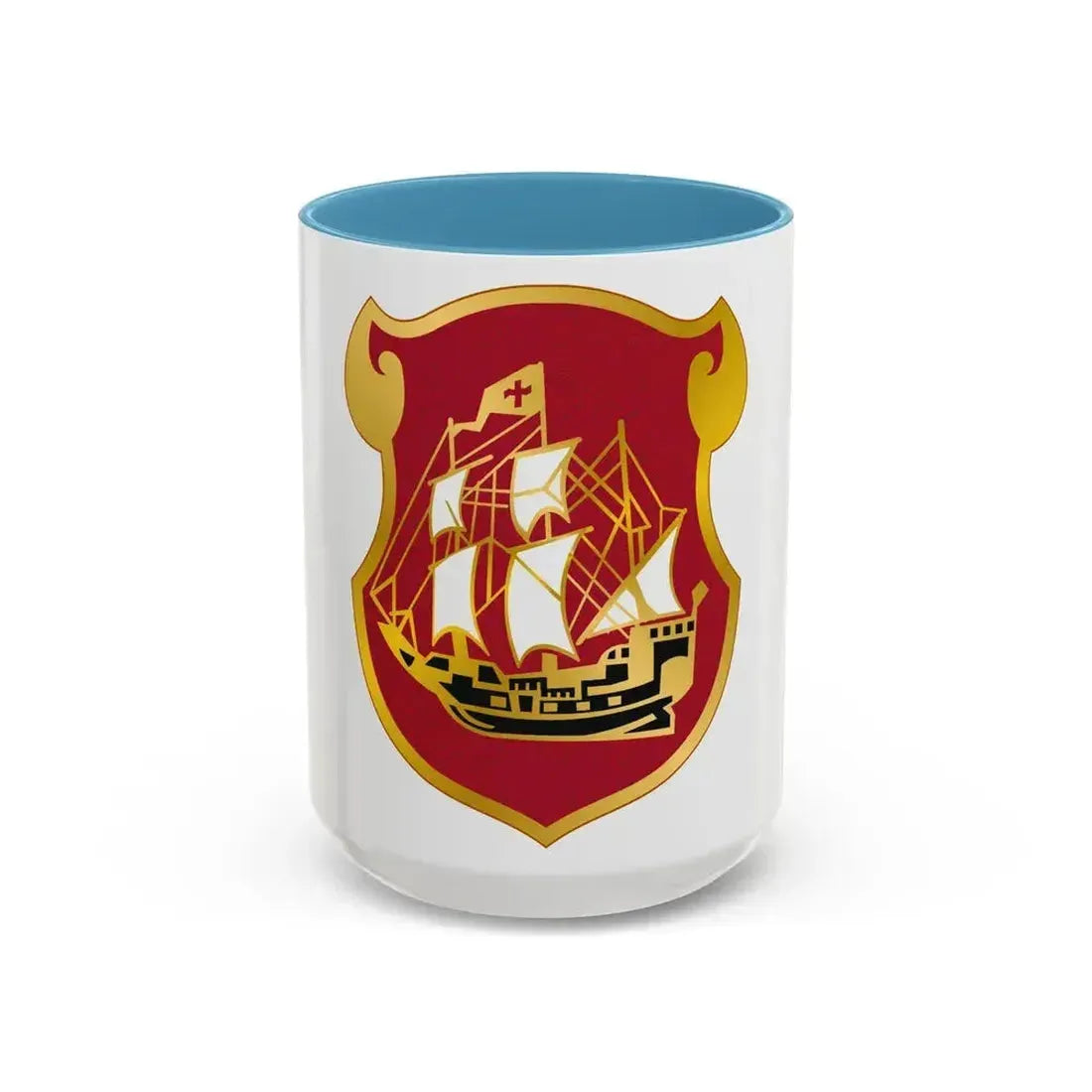9 Antiaircraft Artillery Gun Battalion (U.S. Army) Accent Coffee Mug 15oz Light Blue - Go Mug Yourself