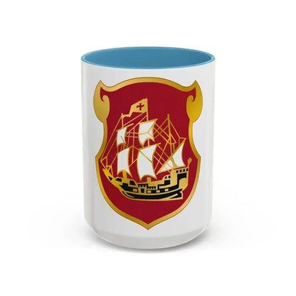 9 Antiaircraft Artillery Gun Battalion (U.S. Army) Accent Coffee Mug 15oz Light Blue - Go Mug Yourself