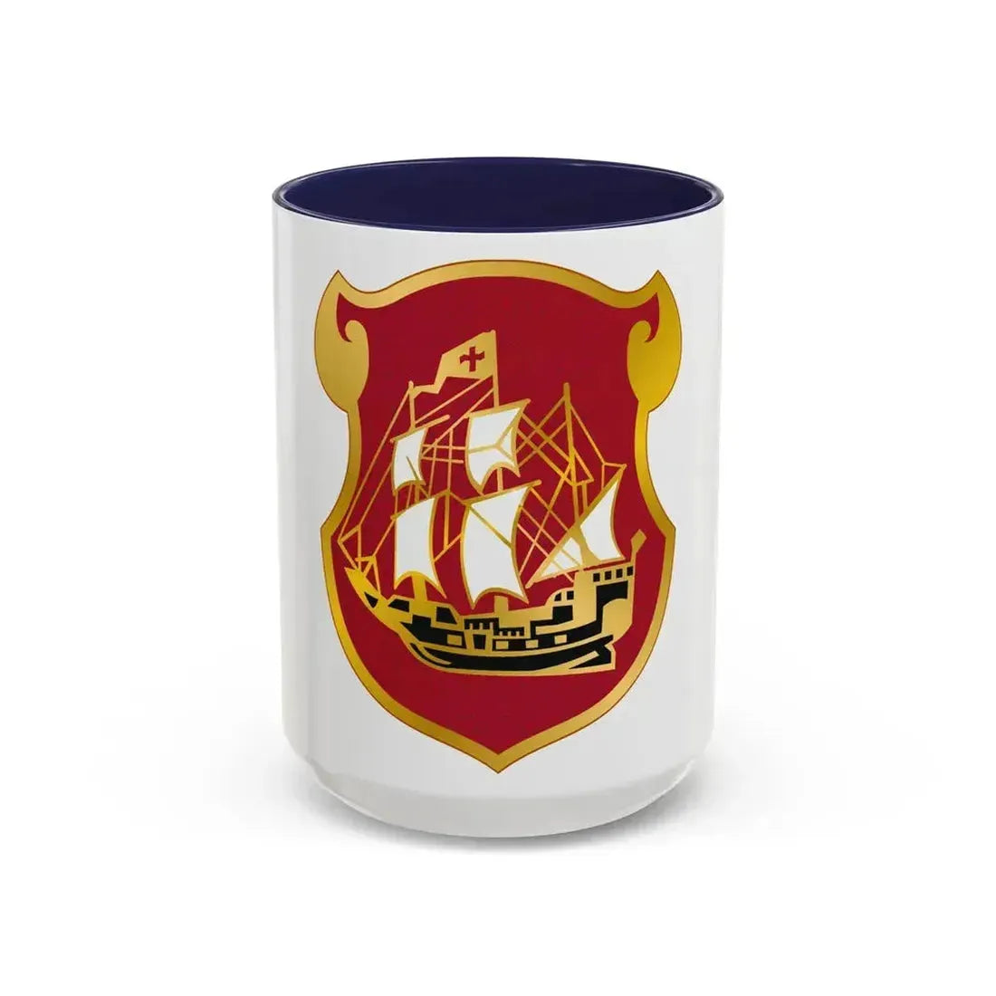 9 Antiaircraft Artillery Gun Battalion (U.S. Army) Accent Coffee Mug 15oz Navy - Go Mug Yourself