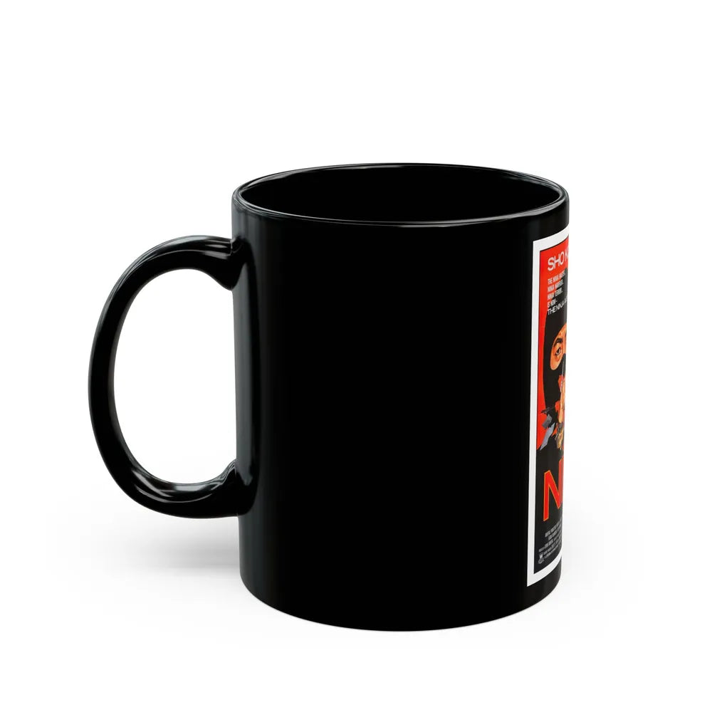 9 DEATHS OF THE NINJA 1985 Movie Poster - Black Coffee Mug-Go Mug Yourself