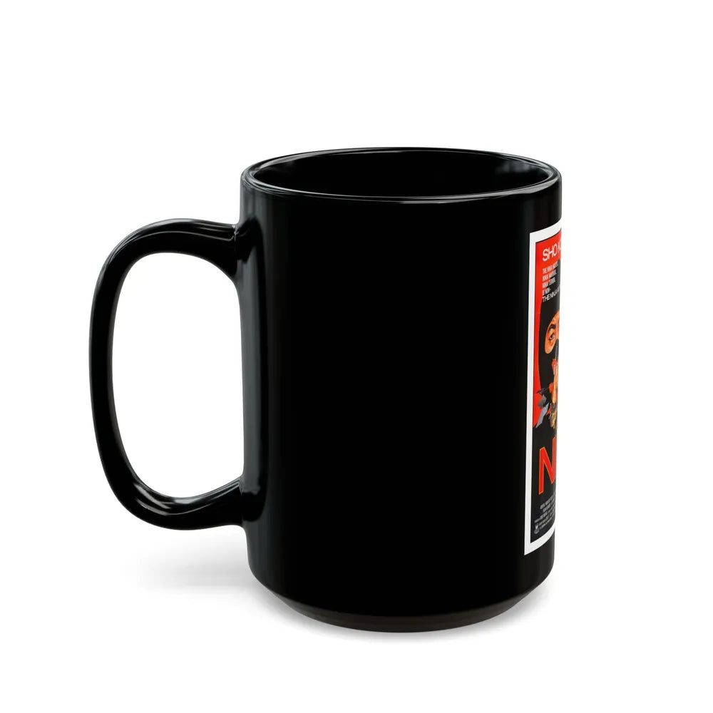 9 DEATHS OF THE NINJA 1985 Movie Poster - Black Coffee Mug-Go Mug Yourself