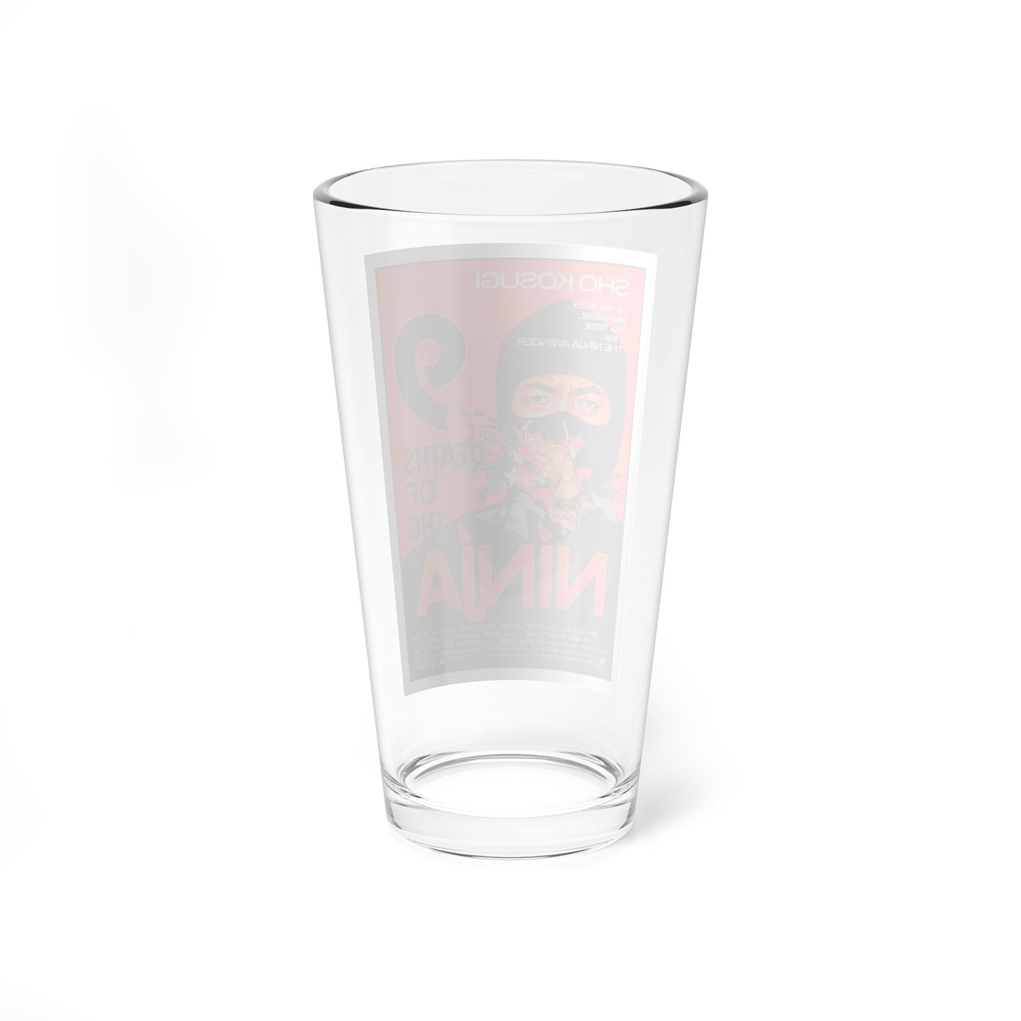 9 DEATHS OF THE NINJA 1985 Movie Poster - Pint Glass 16oz-Go Mug Yourself