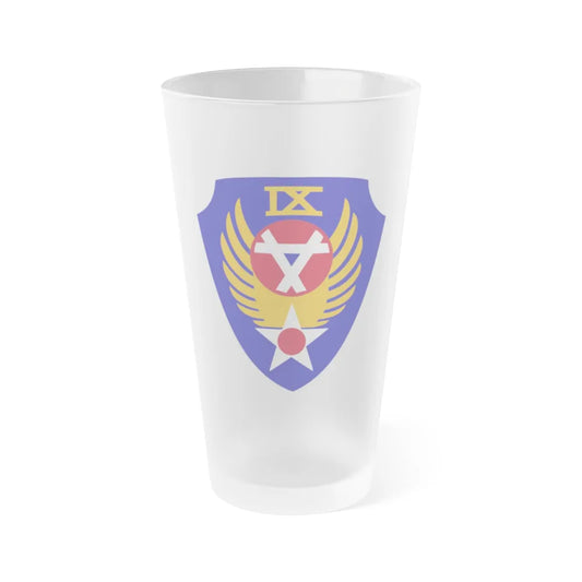 9 Engineer Command (U.S. Army) Frosted Pint Glass 16oz-Go Mug Yourself