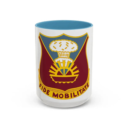 9 Transportation Battalion (U.S. Army) Accent Coffee Mug 15oz Light Blue - Go Mug Yourself