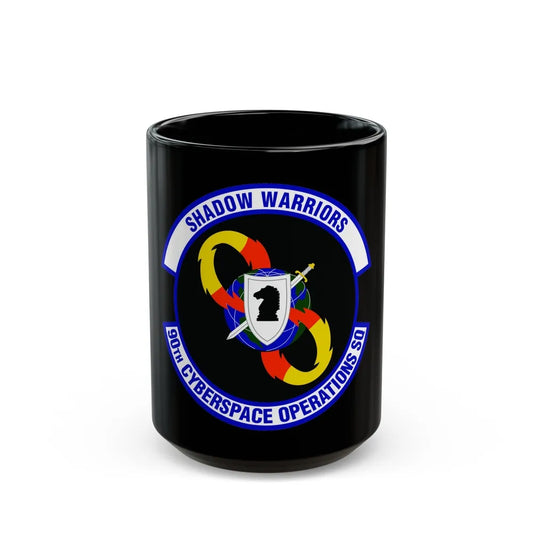 90 Cyberspace Operations Squadron ACC (U.S. Air Force) Black Coffee Mug-15oz-Go Mug Yourself