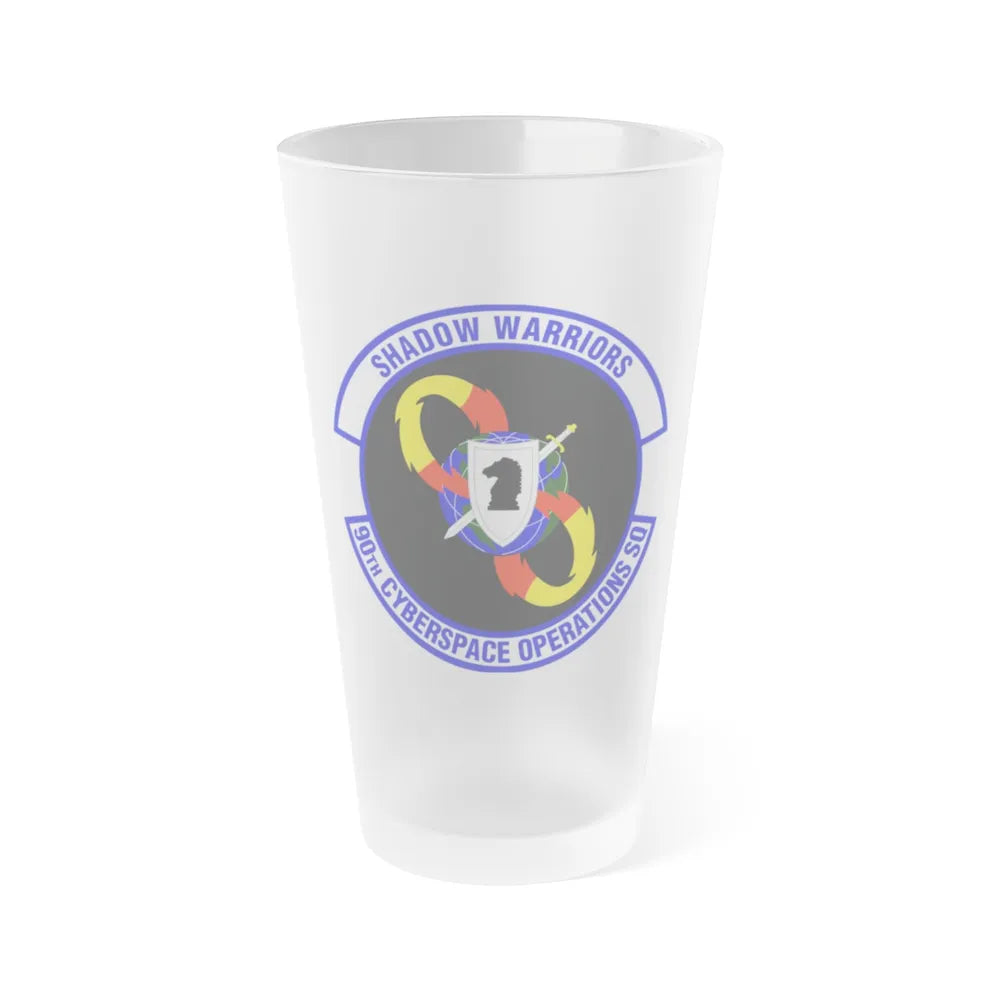 90 Cyberspace Operations Squadron ACC (U.S. Air Force) Frosted Pint Glass 16oz-16oz-Frosted-Go Mug Yourself