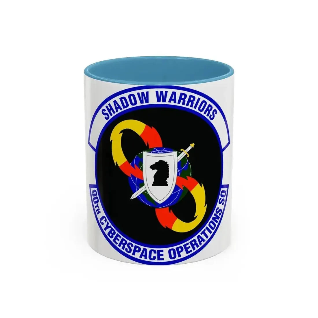 90 Cyberspace Operations Squadron ACC (U.S. Air Force) Accent Coffee Mug 11oz Light Blue - Go Mug Yourself