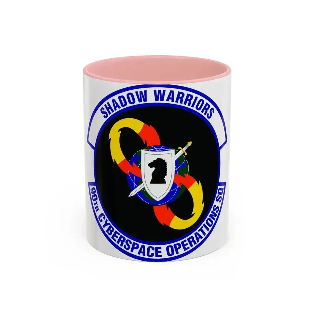 90 Cyberspace Operations Squadron ACC (U.S. Air Force) Accent Coffee Mug 11oz Pink - Go Mug Yourself
