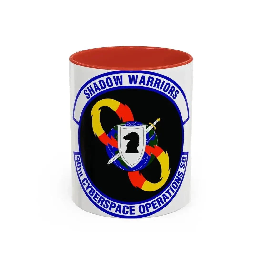 90 Cyberspace Operations Squadron ACC (U.S. Air Force) Accent Coffee Mug 11oz Red - Go Mug Yourself