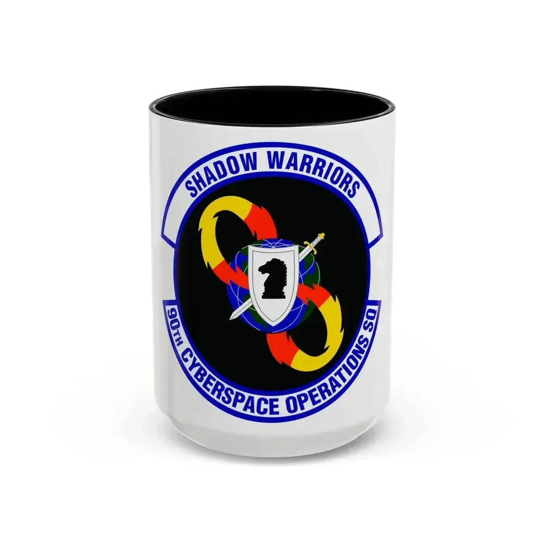 90 Cyberspace Operations Squadron ACC (U.S. Air Force) Accent Coffee Mug 15oz Black - Go Mug Yourself