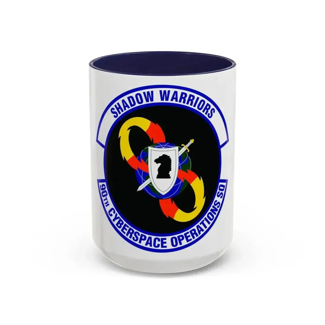 90 Cyberspace Operations Squadron ACC (U.S. Air Force) Accent Coffee Mug 15oz Navy - Go Mug Yourself