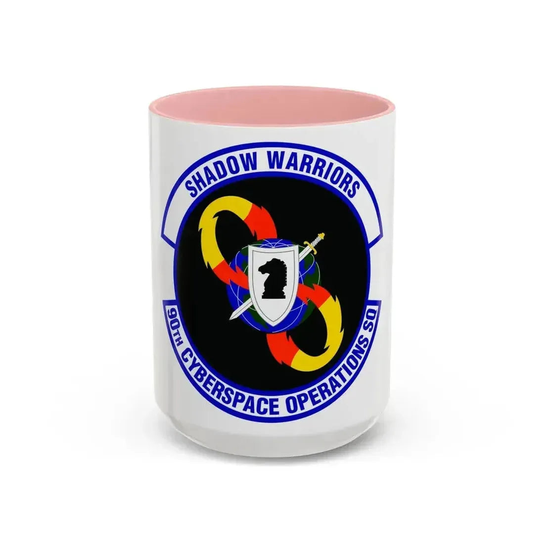 90 Cyberspace Operations Squadron ACC (U.S. Air Force) Accent Coffee Mug 15oz Pink - Go Mug Yourself
