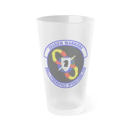90 Cyberspace Operations Squadron ACC (U.S. Air Force) Frosted Pint Glass 16oz 16oz Frosted - Go Mug Yourself