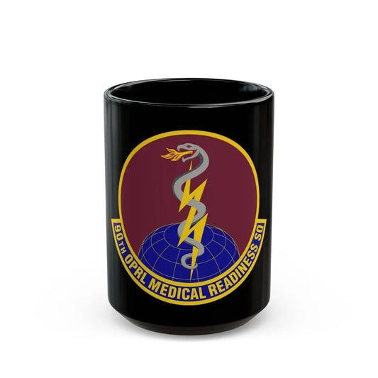 90 Operational Medical Readiness Squadron AFGSC (U.S. Air Force) Black Coffee Mug-15oz-Go Mug Yourself