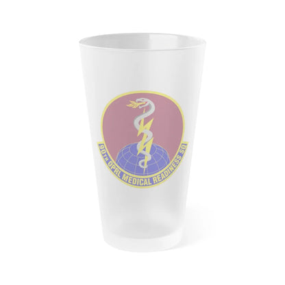 90 Operational Medical Readiness Squadron AFGSC (U.S. Air Force) Frosted Pint Glass 16oz-16oz-Frosted-Go Mug Yourself