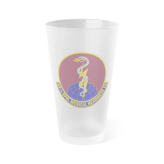 90 Operational Medical Readiness Squadron AFGSC (U.S. Air Force) Frosted Pint Glass 16oz-16oz-Frosted-Go Mug Yourself