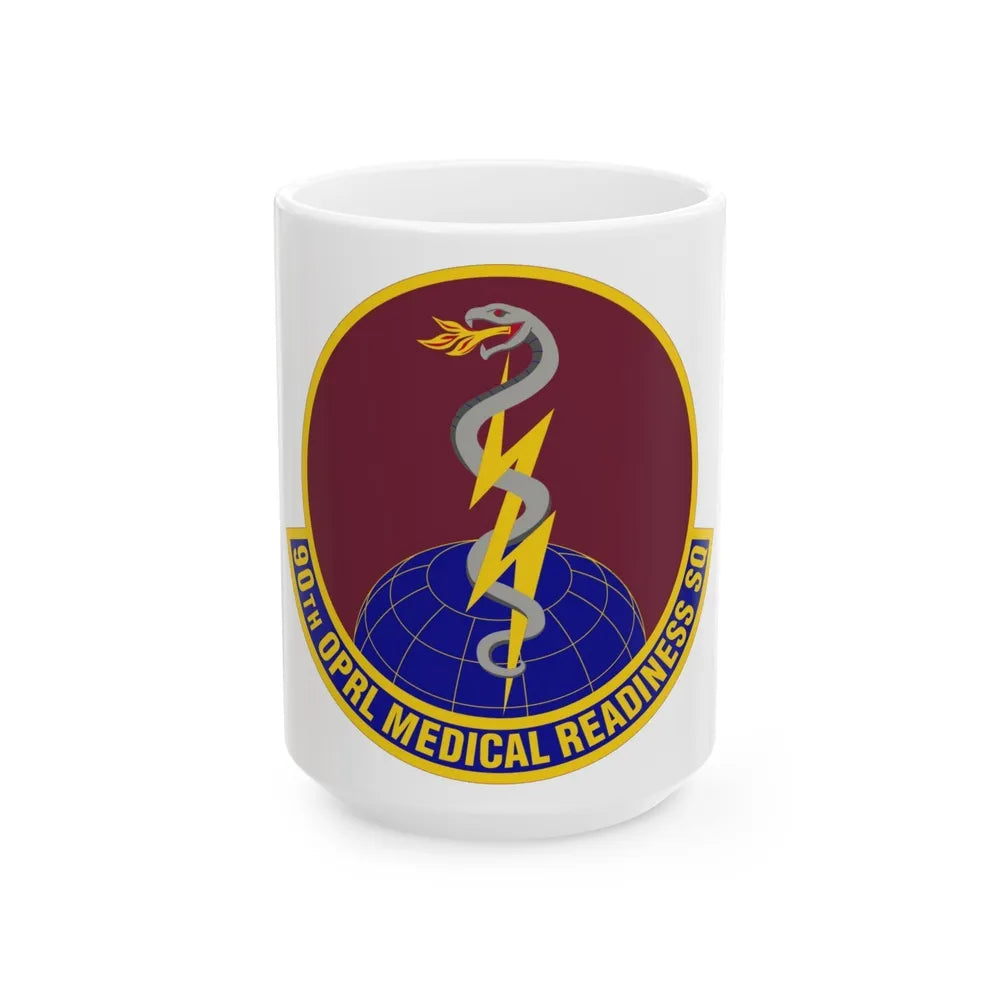 90 Operational Medical Readiness Squadron AFGSC (U.S. Air Force) White Coffee Mug-15oz-Go Mug Yourself