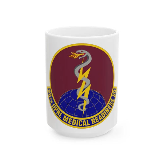 90 Operational Medical Readiness Squadron AFGSC (U.S. Air Force) White Coffee Mug-15oz-Go Mug Yourself