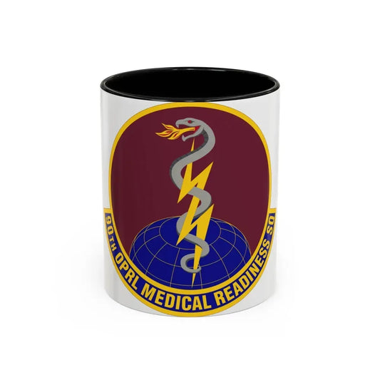 90 Operational Medical Readiness Squadron AFGSC (U.S. Air Force) Accent Coffee Mug 11oz Black - Go Mug Yourself