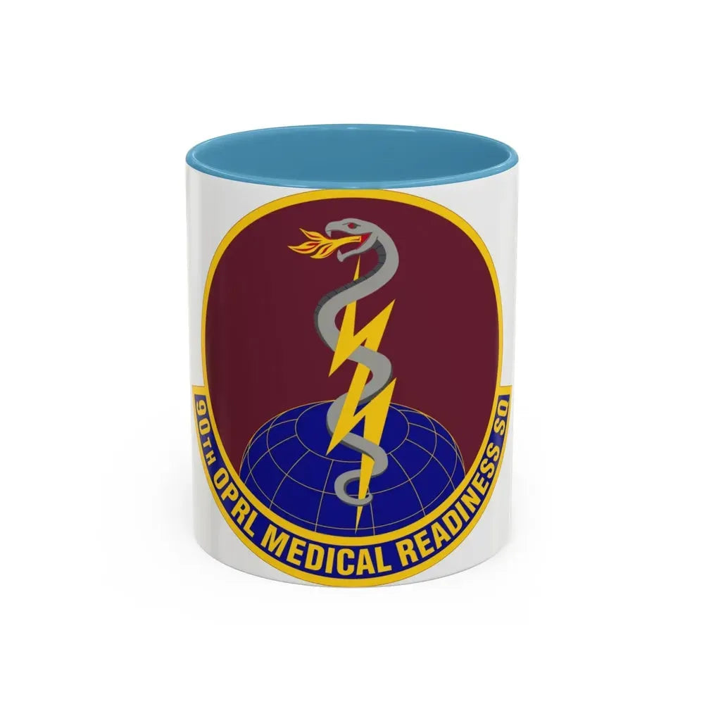90 Operational Medical Readiness Squadron AFGSC (U.S. Air Force) Accent Coffee Mug 11oz Light Blue - Go Mug Yourself