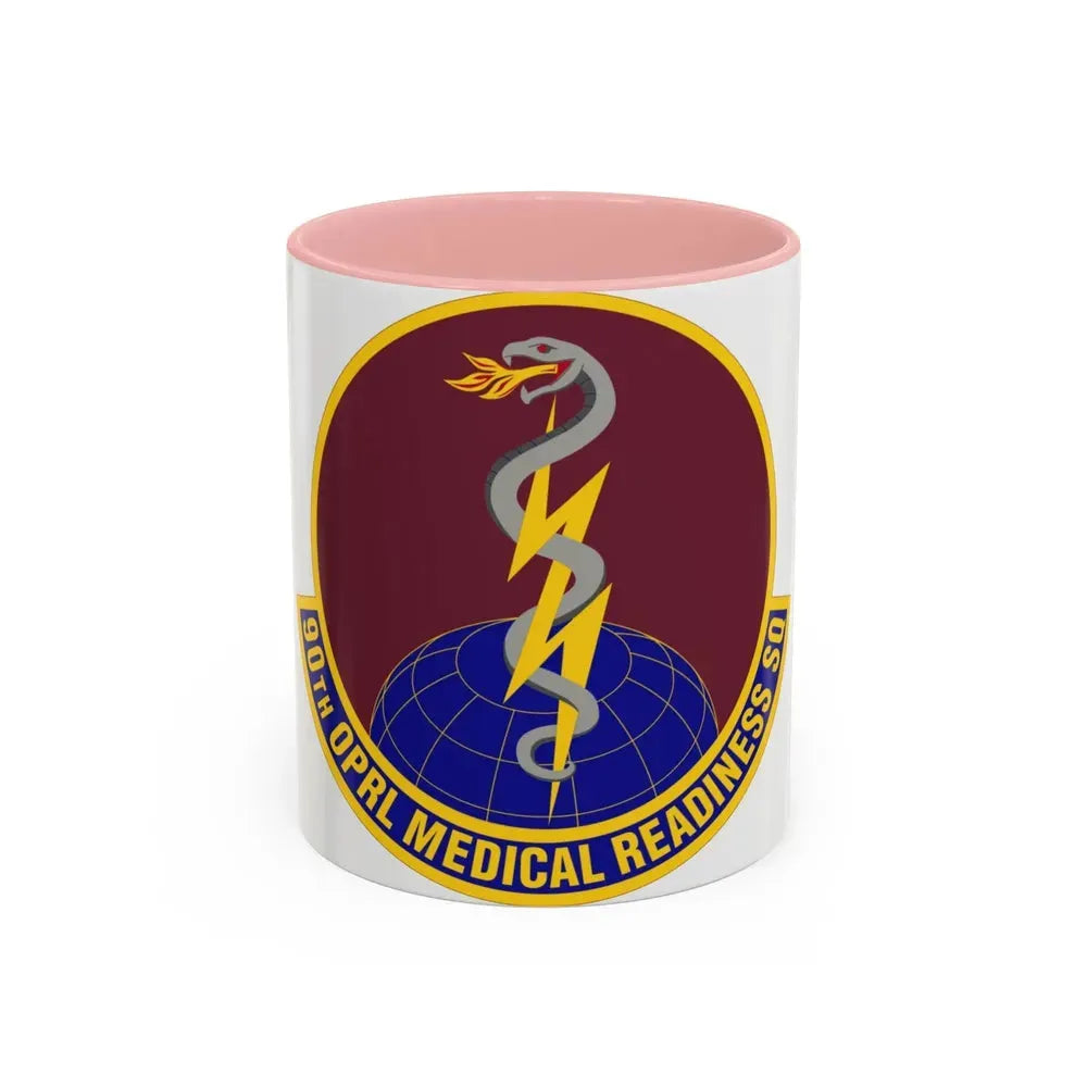 90 Operational Medical Readiness Squadron AFGSC (U.S. Air Force) Accent Coffee Mug 11oz Pink - Go Mug Yourself