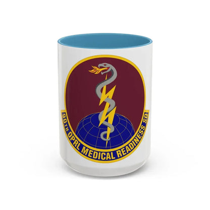 90 Operational Medical Readiness Squadron AFGSC (U.S. Air Force) Accent Coffee Mug 15oz Light Blue - Go Mug Yourself