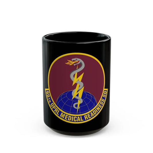 90 Operational Medical Readiness Squadron AFGSC (U.S. Air Force) Black Coffee Mug 15oz - Go Mug Yourself